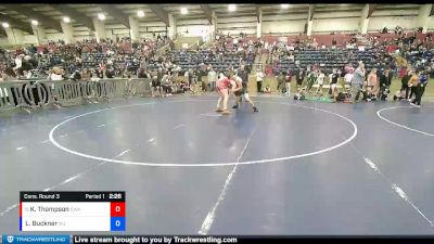 195 lbs Cons. Round 3 - Karson Thompson, Sanderson Wrestling Academy vs Logan Buckner, West Jordan