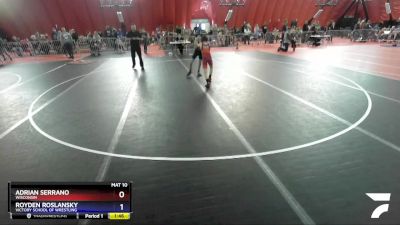 86 lbs Cons. Round 1 - Adrian Serrano, Wisconsin vs Royden Roslansky, Victory School Of Wrestling