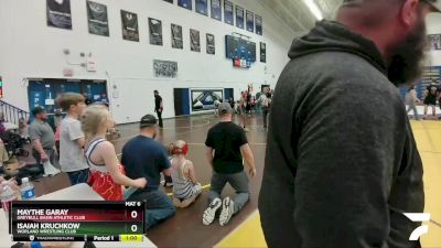 92-98 lbs Round 3 - Isaiah Kruchkow, Worland Wrestling Club vs Maythe Garay, Greybull Basin Athletic Club