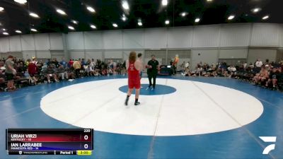 220 lbs Semis & 1st Wrestleback (8 Team) - Uriah Virzi, Kentucky vs Ian Larrabee, Minnesota Red