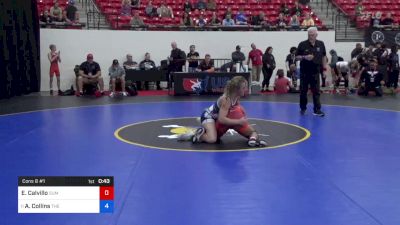 145 lbs Cons 8 #1 - Esperanza Calvillo, Summit Wrestling Academy vs Ava Collins, The Factory Wrestling Club