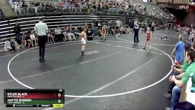 50 lbs Round 1 (6 Team) - Kyler Black, Iowa USA Red vs Mattix Borden, Team Oregon