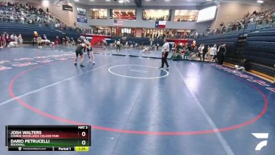 138 lbs Quarterfinal - Josh Walters, Conroe Woodlands College Park vs Dario Petrucelli, Rockwall