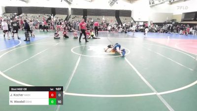 57 lbs Quarterfinal - John Kocher, Washington Twp vs Nicholas Woodall, Doughboy