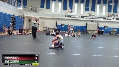 100 lbs Finals (8 Team) - Cale Wimberly, Florida Punishers vs Paxton Newell, U2 Upstate Uprising