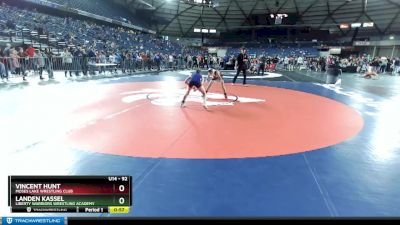 92 lbs Cons. Semi - Landen Kassel, Liberty Warriors Wrestling Academy vs Vincent Hunt, Moses Lake Wrestling Club