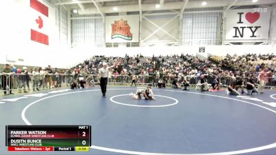 67 lbs Champ. Round 2 - Parker Watson, Elmira Junior Wrestling Club vs Dusitn Bunce, WRCL Wrestling Club