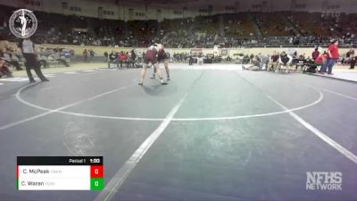 3A-190 lbs Semifinal - Cale McPeek, PAWNEE vs Cash Waren, PERRY