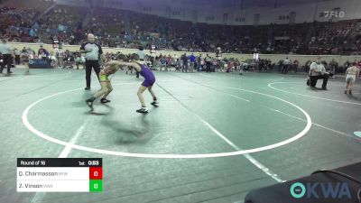 58 lbs Round Of 16 - Quade Charmasson, Bristow Youth Wrestling vs Zayn Vinson, Vian Wrestling Club