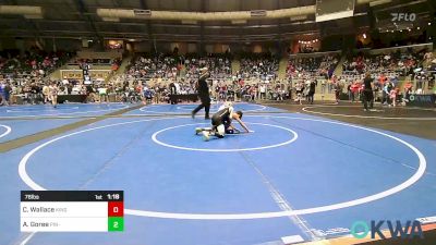 76 lbs Round Of 16 - Cohen Wallace, Kingfisher vs Armond Goree, Pin-King All Stars