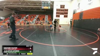 59-63 lbs Semifinal - Zachary Fulton, Powell Wrestling Club vs Augustus Loyning, Powell Wrestling Club