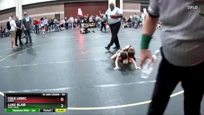 60 lbs Cons. Round 3 - Luke Blair, Ohio Gold vs Cole Lebec, SHWA