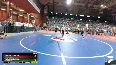 4A-138 lbs Quarterfinal - Zabian Cowley, Thunder Basin vs Treyson Davila, Kelly Walsh