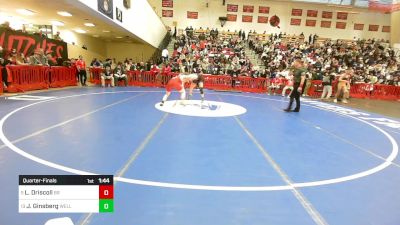 175 lbs Quarterfinal - Luke Driscoll, Bridgewater-Raynham vs Jonah Ginsberg, Wellesley