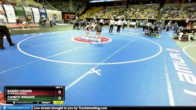 100 Class 1 lbs Champ. Round 1 - Kaiden Conard, El Dorado Springs vs Camryn Wingate, California