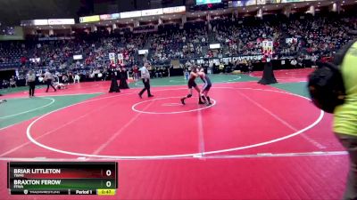 85 lbs Cons. Round 1 - Braxton Ferow, FFWA vs Briar Littleton, TWM1