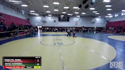 115 lbs Champ. Round 2 - Evan Sta. Maria, Castro Valley High School vs Mateo Guerrero, San Ramon Valley High School