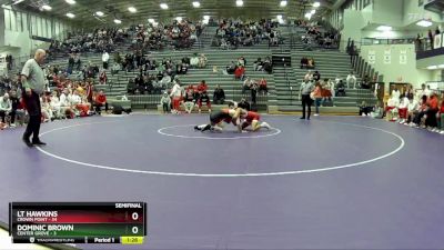 126 lbs Semis & 1st Wrestleback (8 Team) - Dominic Brown, Center Grove vs LT Hawkins, Crown Point