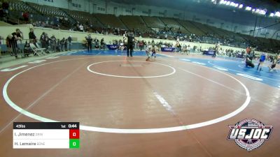 43 lbs 2nd Place - Israel Jimenez, Grindhouse vs Hudson Lemaire, Boneyard Wrestling Academy