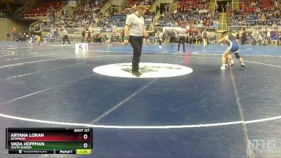 105 lbs Quarterfinal - Vada Hoffman, South Border vs Aryana Loran, Dickinson