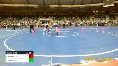 108 lbs Consi Of 32 #2 - Blake Parker, Ponca City Wildcat Wrestling vs Luke Seiler, Brawlers