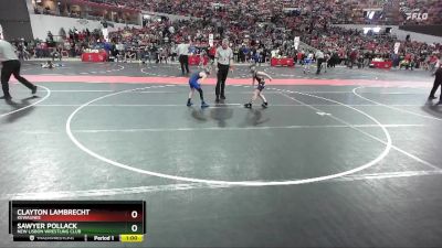 66 lbs Cons. Round 2 - Clayton Lambrecht, Kewaunee vs Sawyer Pollack, New Lisbon Wrestling Club