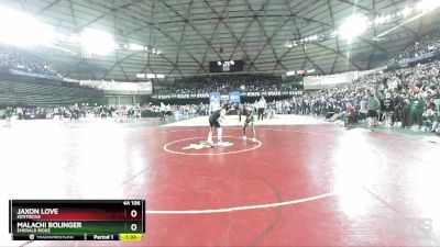 4A 106 lbs Quarterfinal - Malachi Bolinger, Emerald Ridge vs Jaxon Love, Kentridge