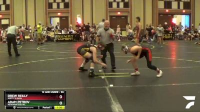 96 lbs Cons. Round 3 - Drew Reilly, Smitty`s Barn vs Adam Petrov, Headhunters WC