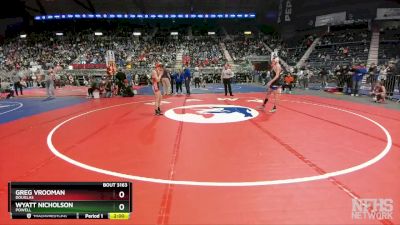 3A-106 lbs Quarterfinal - Wyatt Nicholson, Powell vs Greg Vrooman, Douglas