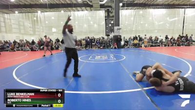 165 lbs Cons. Round 4 - Luke Benkelman, NOVA Wrestling Club vs Roberto Hines, N/A