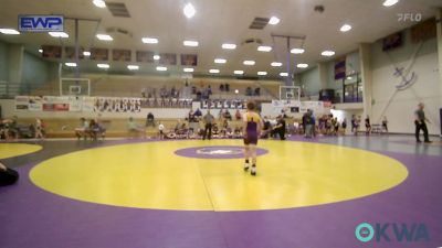 72 lbs Rr Rnd 3 - Reid Claggett, Bristow Youth Wrestling vs Josie Lindsey, Team Tulsa Gold