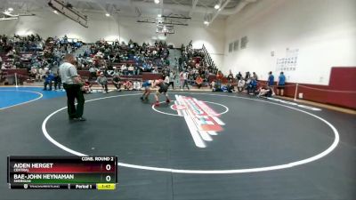 138 lbs Cons. Round 2 - Bae-John Heynaman, Sheridan vs Aiden Herget, Central