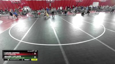 98 lbs Cons. Round 3 - Braden LaPlante, Pewaukee Youth Wrestling Club vs Carver Crippen, DC Elite Wrestling