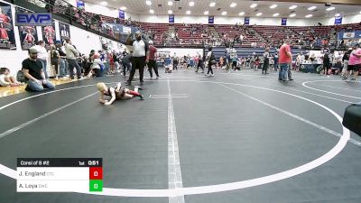 43 lbs Consi Of 8 #2 - Jepsen England, Comanche Takedown Club vs Alec Loya, Dumas Wrestling Club