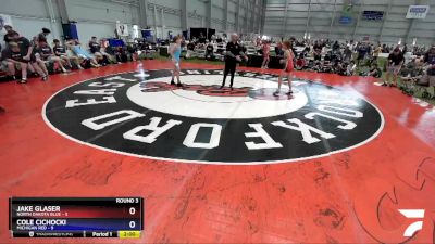 106 lbs Round 3 (8 Team) - Jake Glaser, North Dakota Blue vs Cole Cichocki, Michigan Red