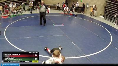 42 lbs Cons. Round 1 - Jase Imlay, Iron Co Wrestling Academy vs Brixon Haycock, CARBON