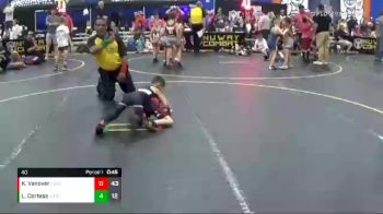 40 lbs Semis & 1st Wrestleback (8 Team) - Leonidas Cortese, Team Gotcha vs Kaden Vanover, Combative Sports Athletic Center