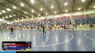 80 lbs Cons. Round 1 - Weston Lovell, Oregon vs Titan Los Banos, Nevada