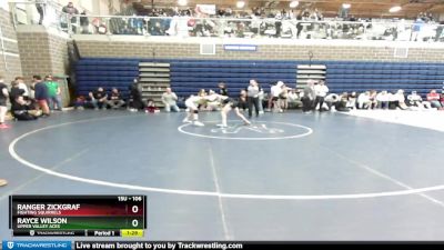 106 lbs Cons. Semi - Ranger Zickgraf, Fighting Squirrels vs Rayce Wilson, Upper Valley Aces