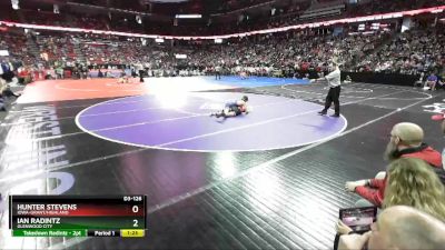 D3-126 lbs Quarterfinal - Ian Radintz, Glenwood City vs Hunter Stevens, Iowa-Grant/Highland