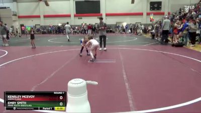 50 lbs Round 1 - Kensley McEvoy, White Plains vs Emry Smith, Arab Youth Wrestling