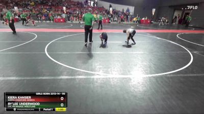 95 lbs Cons. Round 1 - Ry`lee Underwood, C4C Milwaukee Wrestling vs Kiera KANSIER, North Crawford-Seneca