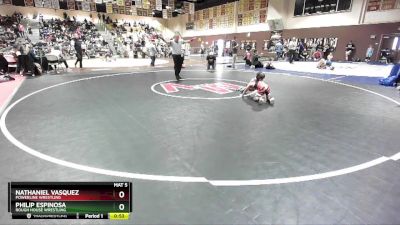 49 lbs Semifinal - Nathaniel Vasquez, Powerline Wrestling vs Philip Espinosa, Rough House Wrestling