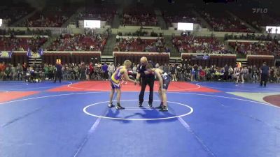 98 lbs Cons. Round 2 - Ethan Leger, Laurel Matburners vs Kaleb Hill, Cody Wrestling Club