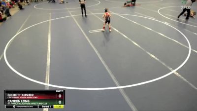 Cons. Round 1 - Camden Long, St. Francis Gladiators Wrestling Club vs Beckett Kosher, Centennial Youth Wrestling