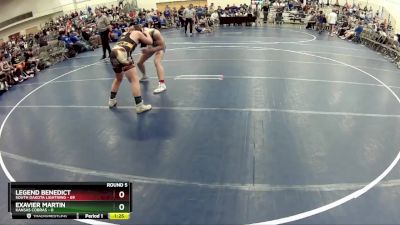 175 lbs Round 5 (6 Team) - Legend Benedict, South Dakota Lightning vs Exavier Martin, Kansas Cobras