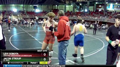 220 lbs Cons. Round 2 - Levi Sobota, Ashland-Greenwood Jr Wrestling vs Jacob Stroup, St. Paul