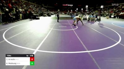 113 lbs Round Of 16 - Carlo Arreola, Granite Hills (SD) vs Kekoa Madayag, Novato (NC)