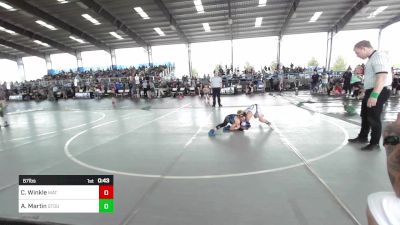 87 lbs Rr Rnd 2 - Chase Winkle, Mat Demon Wrestling Club vs Armani Martin, Stout Wrestling