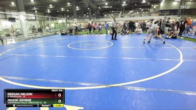 106 lbs Cons. Semi - Mason George, Shenandoah Valley Wrestling Cl vs Deegan Nelson, K-VEGAS ELITE